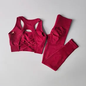 Conjunto de sutiã esportivo feminino 2 peças, sutiã profissional fitness