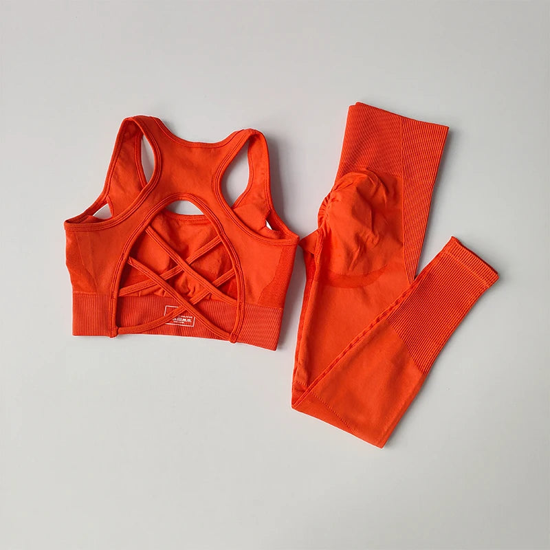 Conjunto de sutiã esportivo feminino 2 peças, sutiã profissional fitness