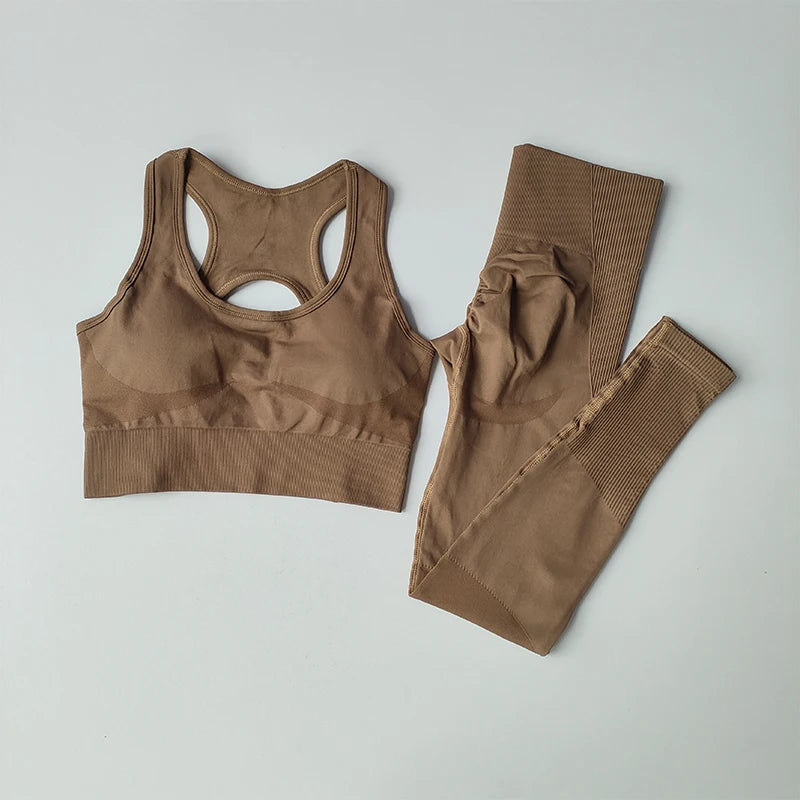 Conjunto de sutiã esportivo feminino 2 peças, sutiã profissional fitness