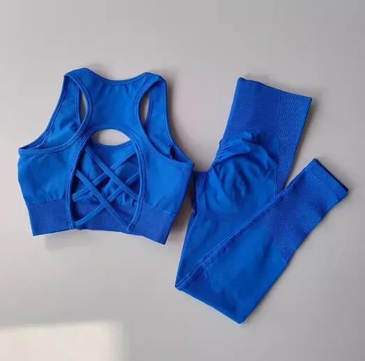 Conjunto de sutiã esportivo feminino 2 peças, sutiã profissional fitness